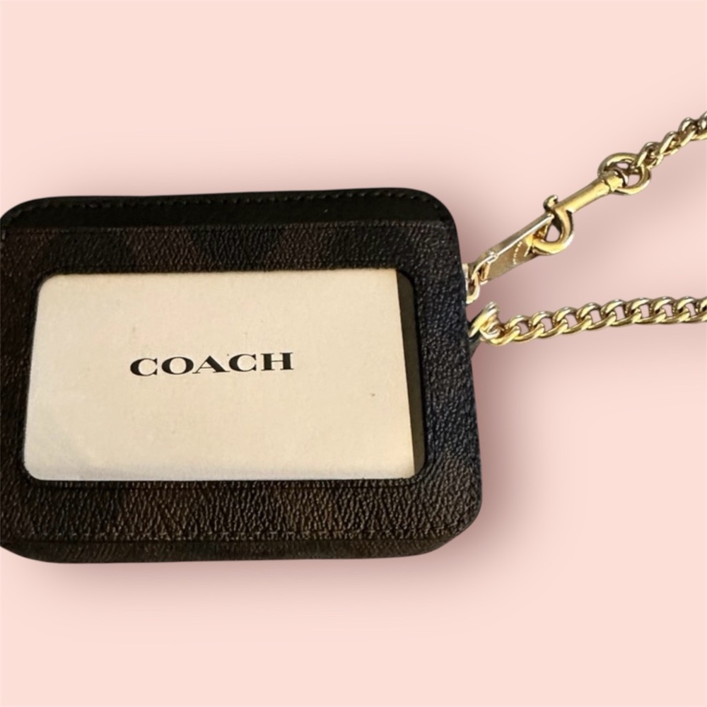 Coach Signature Brown and Zipped Card Holder Wallet - Picture 10 of 12